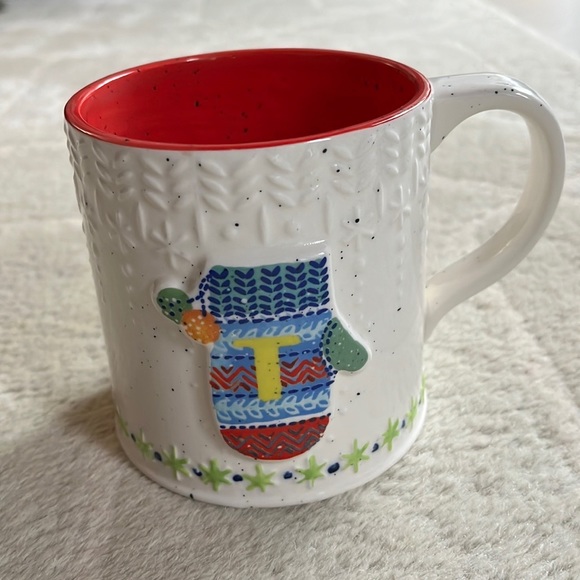 Anthropologie Bundled Up Monogram Mug - Picture 3 of 14